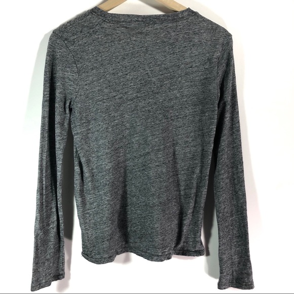 Madewell Long Sleeve Crew Neck Pocket Tee Heathered Gray Small - Picture 4 of 7